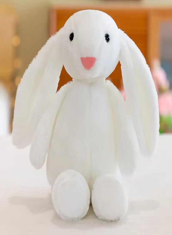 TechMax Solution Cute White Longest Ear Simple Bunny Plush Pillow Toy - Image 4